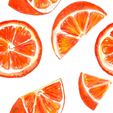 Suluboya desensiz çizim turuncu, el yazısıyla klasik çizim, beyaz arka planda doğaya yakın..