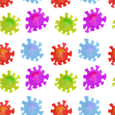 Bakteri, koronavirüs enfeksiyonu, covid-19, mavi, yeşil, kırmızı, mor, pembe... 