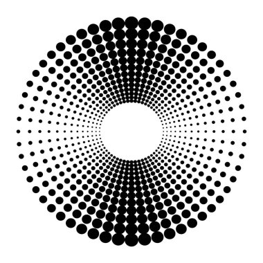 Soyut noktalı arkaplan. Logo tasarımı siyah beyaz.