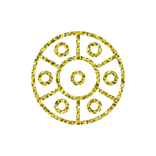 Design Logotipo Dourado Isolado Fundo Branco — Vetor de Stock