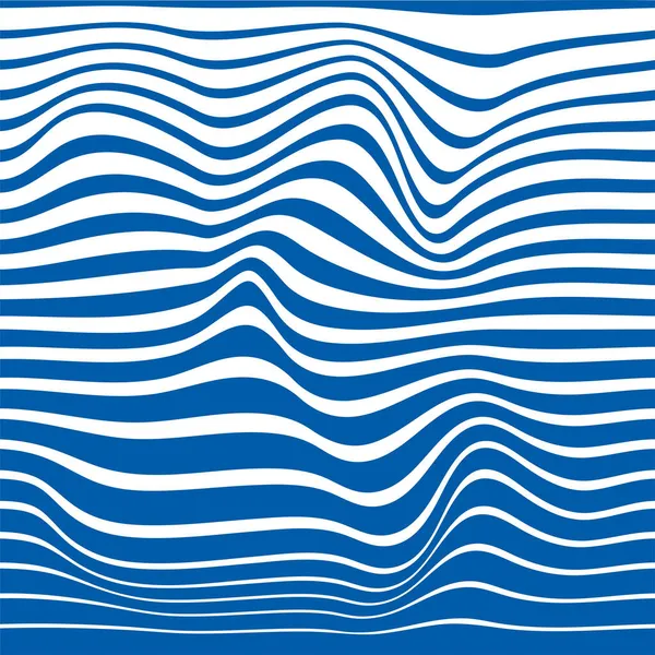 Abstrakt Bakgrund Blå Och Vita Vågor Optisk Illusion Royaltyfria illustrationer