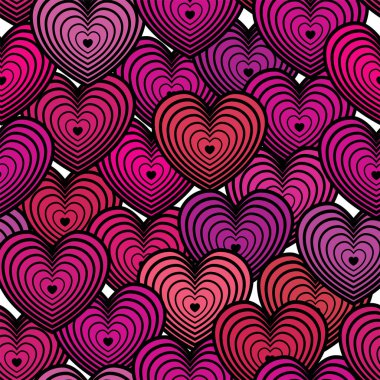 Kusursuz bir arka plan ve parlak kalpler..