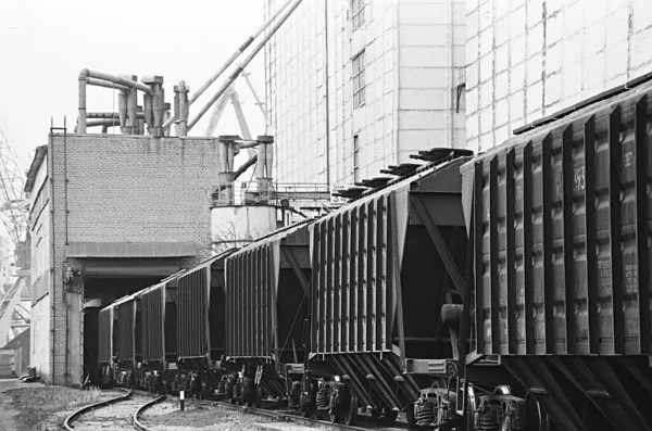 Letónia Riga 1988 Vagões Com Cereais Porto Riga Partir Daqui — Fotografia de Stock