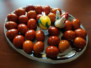 Letonya, Riga 04.04.2021. Paskalya yumurtaları.