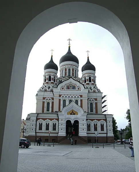 Estonia Tallin Catedral Tallin Alexander Nevsky Catedral Ortodoxa — Foto de Stock