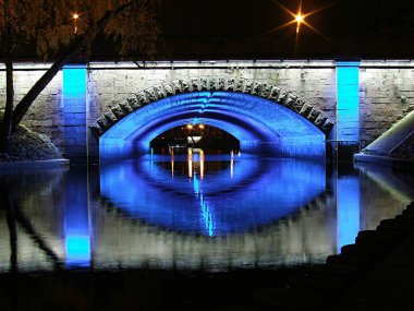 Letonya, Riga, 15.11.2019. Neşeli ışıklandırma