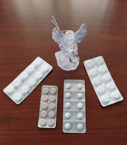 Lettország Riga 2022 Január Gyógyszerészeti Tabletták Gyógyszerek — Stock Fotó