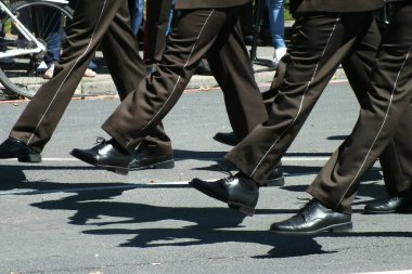 Letonya, Riga, 06.07.2019. Letonya ordusunun yüzüncü yılı onuruna Daugava seddindeki askeri geçit töreni..