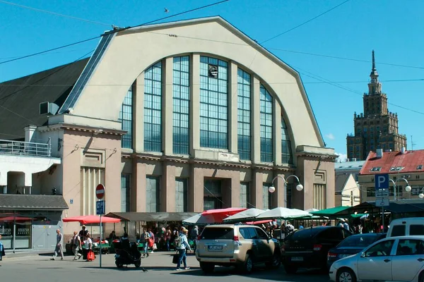 Letónia Pavilhão Mercado Central Riga — Fotografia de Stock