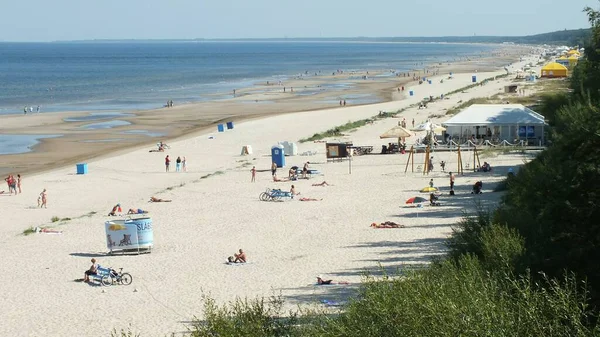 Łotwa Jurmala Plaża Wybrzeżu Rygi — Zdjęcie stockowe