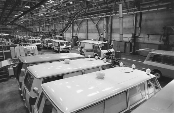 Latvia Jelgava Assembly Soviet Medical Minibuses Raf Latvia — Fotografia de Stock