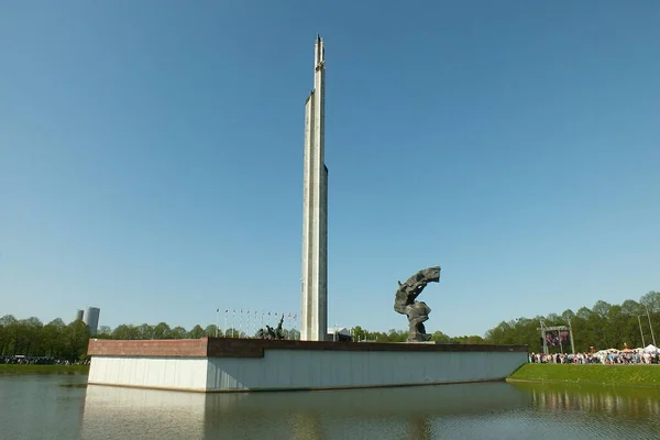 Latvia Riga Monument Soldiers Soviet Army Liberators Soviet Latvia Riga — Zdjęcie stockowe