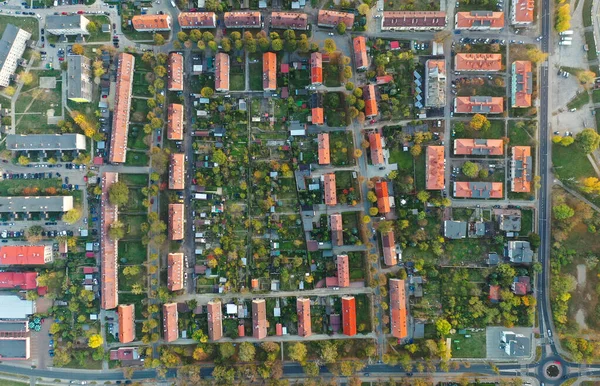 Top View Old Layout Buildings Architecture Which Looks Motherboard Computer — Stockfoto