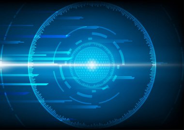 Yüksek hızlı küresel veri tasarımı. Yüksek teknoloji. Soyut teknoloji arkaplanı