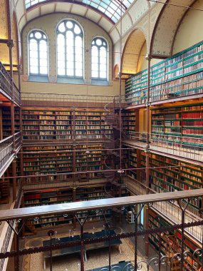 Interior of a library full of books