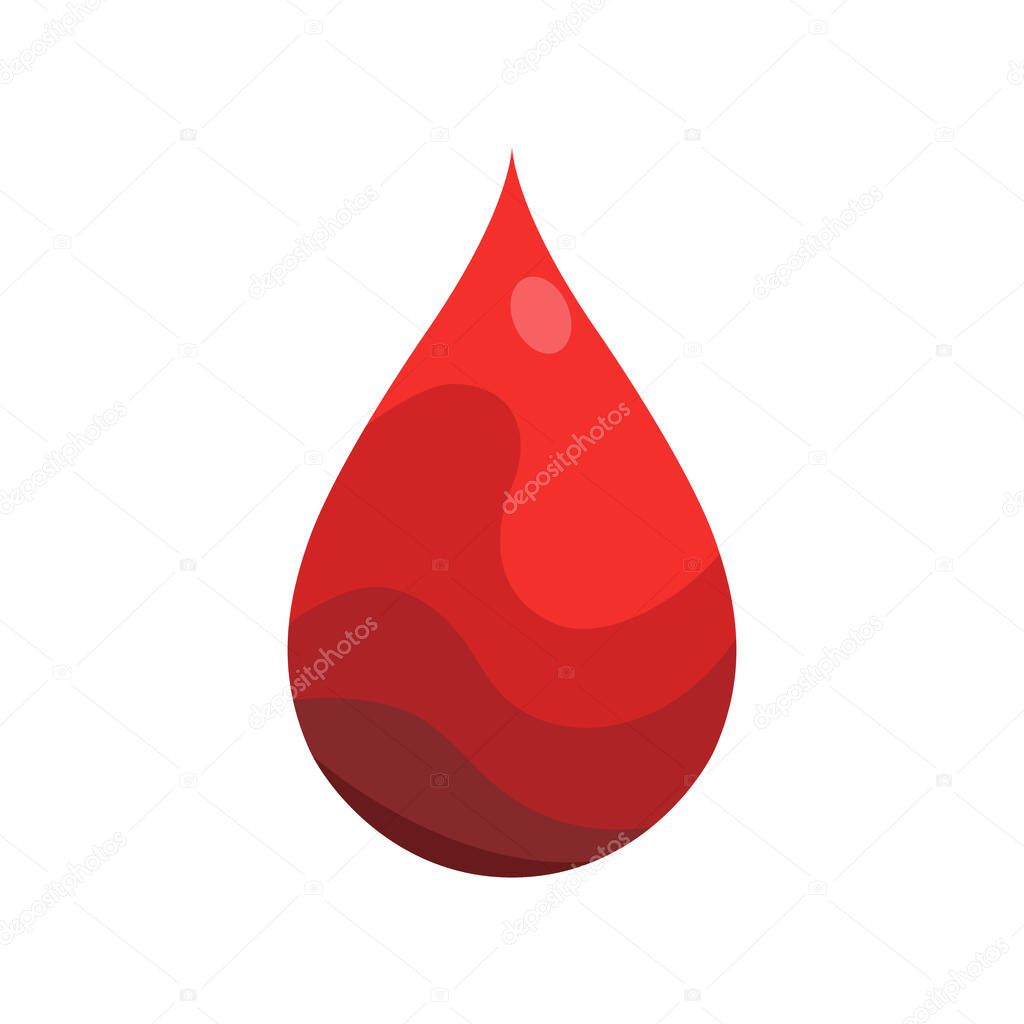 Blood Drop Logo or Icon Design Vector Illustration isolated on white background