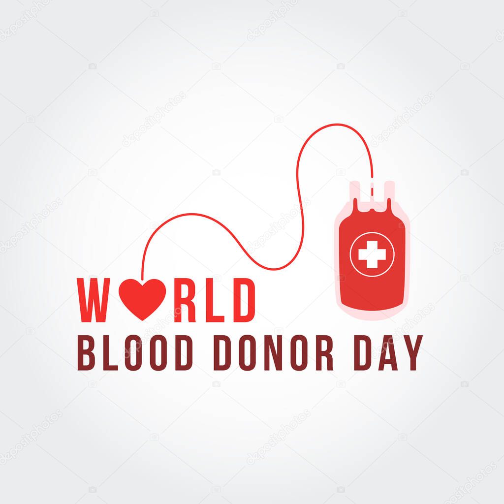 World Blood Donor Day Poster Vector Illustration