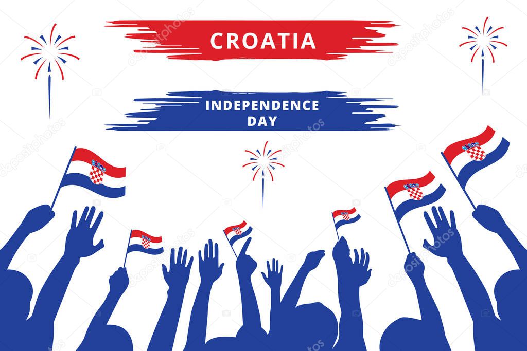 Happy Croatia National Day Celebration Vector Illustration. Background Concept for Independence Day.