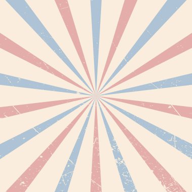 Retro Vintage Sunburst Doku Arkaplanı. Vektör İllüstrasyonu