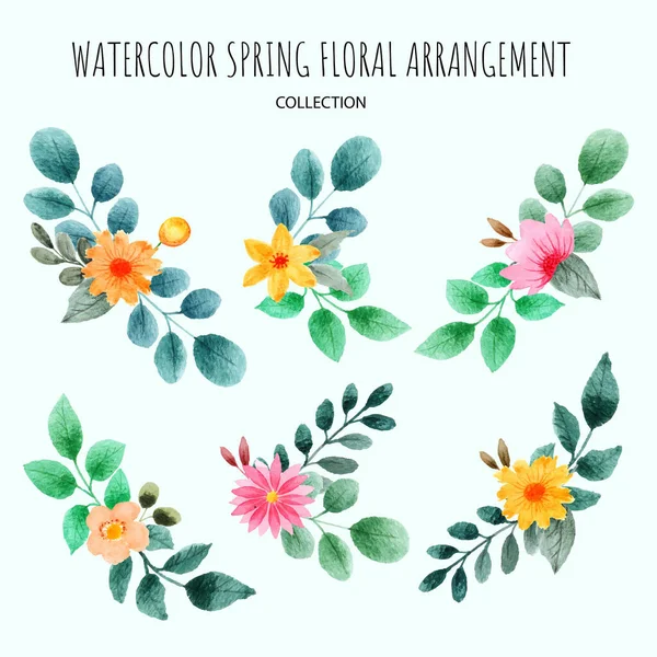 Spring Floral Arrangement Isolated — Stock Vector