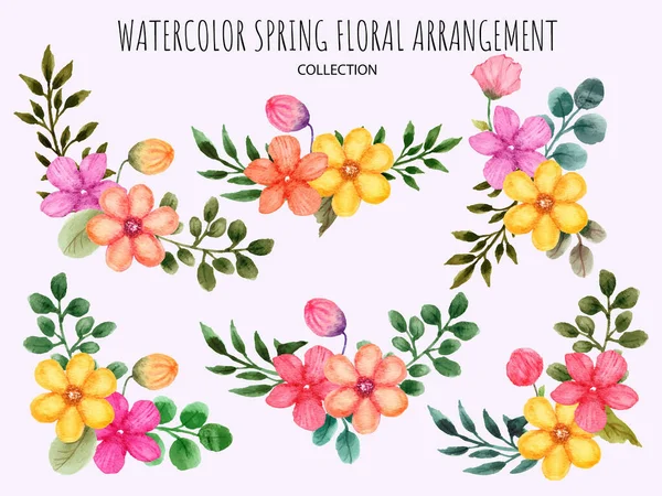 Spring Floral Arrangement Isolated — Stock Vector