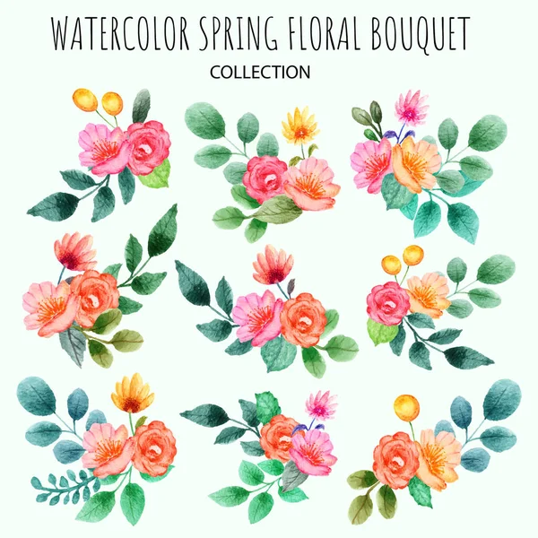 Spring Floral Arrangement Isolated — Stock Vector