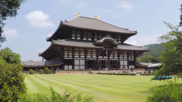 Tempio Todai-Ji, complesso di templi buddisti situato nella città di Nara. Unesco. — Video Stock