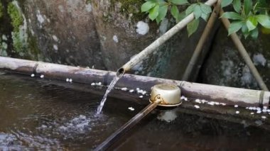 Tokyo, Japonya 'daki eski bir tapınakta ayin istasyonu..