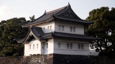Tokyo İmparatorluk Sarayı 'ndaki gözetleme kulesi..