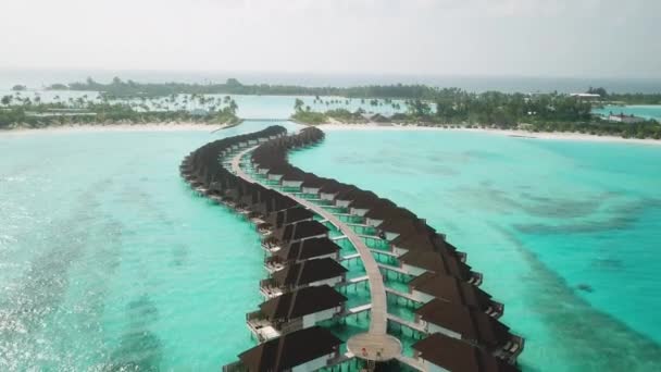 Vídeo Drone Aéreo Paraíso Turquesa Exótica Com Praia Areia Lagoa — Vídeo de Stock