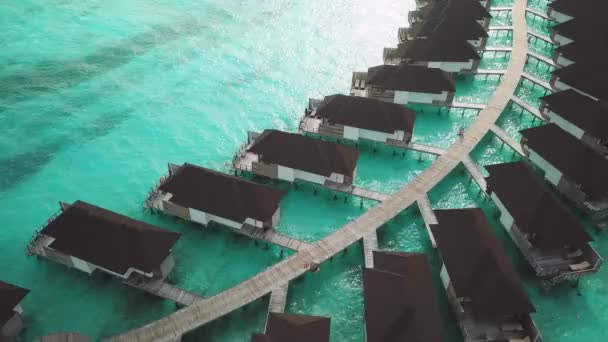 Luchtfoto Drone Video Van Exotisch Turquoise Paradijs Met Zandstrand Blauwe — Stockvideo