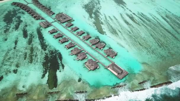 Αεροσκάφος Βίντεο Από Εξωτικό Τυρκουάζ Παράδεισο Αμμώδη Παραλία Και Μπλε — Αρχείο Βίντεο