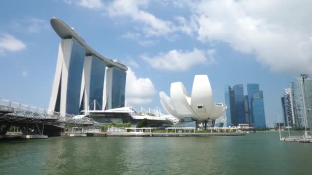 Singapore Singapore July Shot Marina Bay Sands Lotus Flower Building — Αρχείο Βίντεο