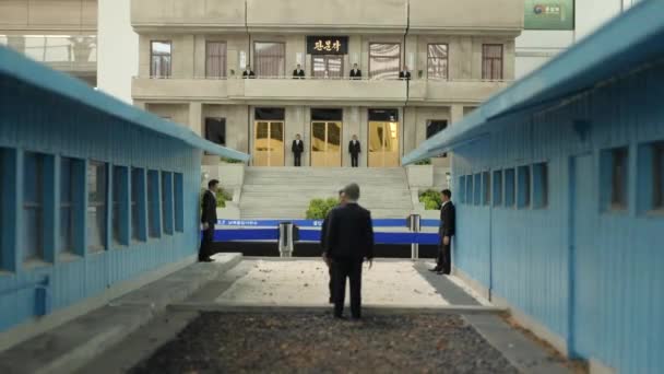 Dmz Південна Корея Липня Липня Корейські Військові Солдати Зоні Спільної — стокове відео