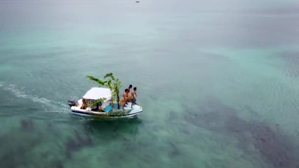 Majuro Marshall Islands July Native Local People Celebrating Holiday Christmas — стоковое видео