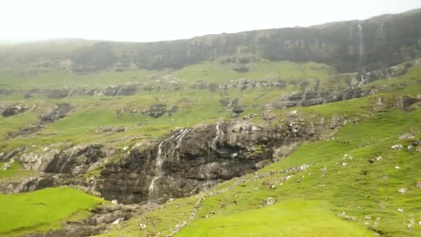 Faroese Mist Nature Faroe Islands High Quality Footage — Stock videók