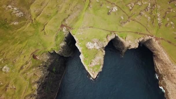 Aerial View Slave Cliff Traelanipan High Quality Footage Amazing Nature — Video