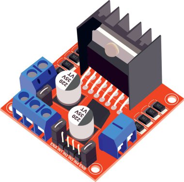 L298N sürücü modülü L298 stepper motor akıllı araba robotu