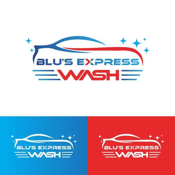 Car Wash Logo Design Template Car Wash Logo Cleaning Car — стоковый вектор