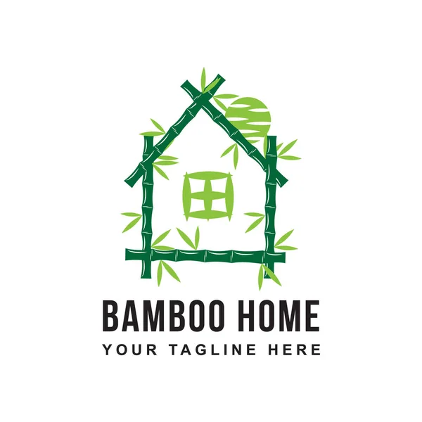 Bamboo Home Logo Design Template — Διανυσματικό Αρχείο
