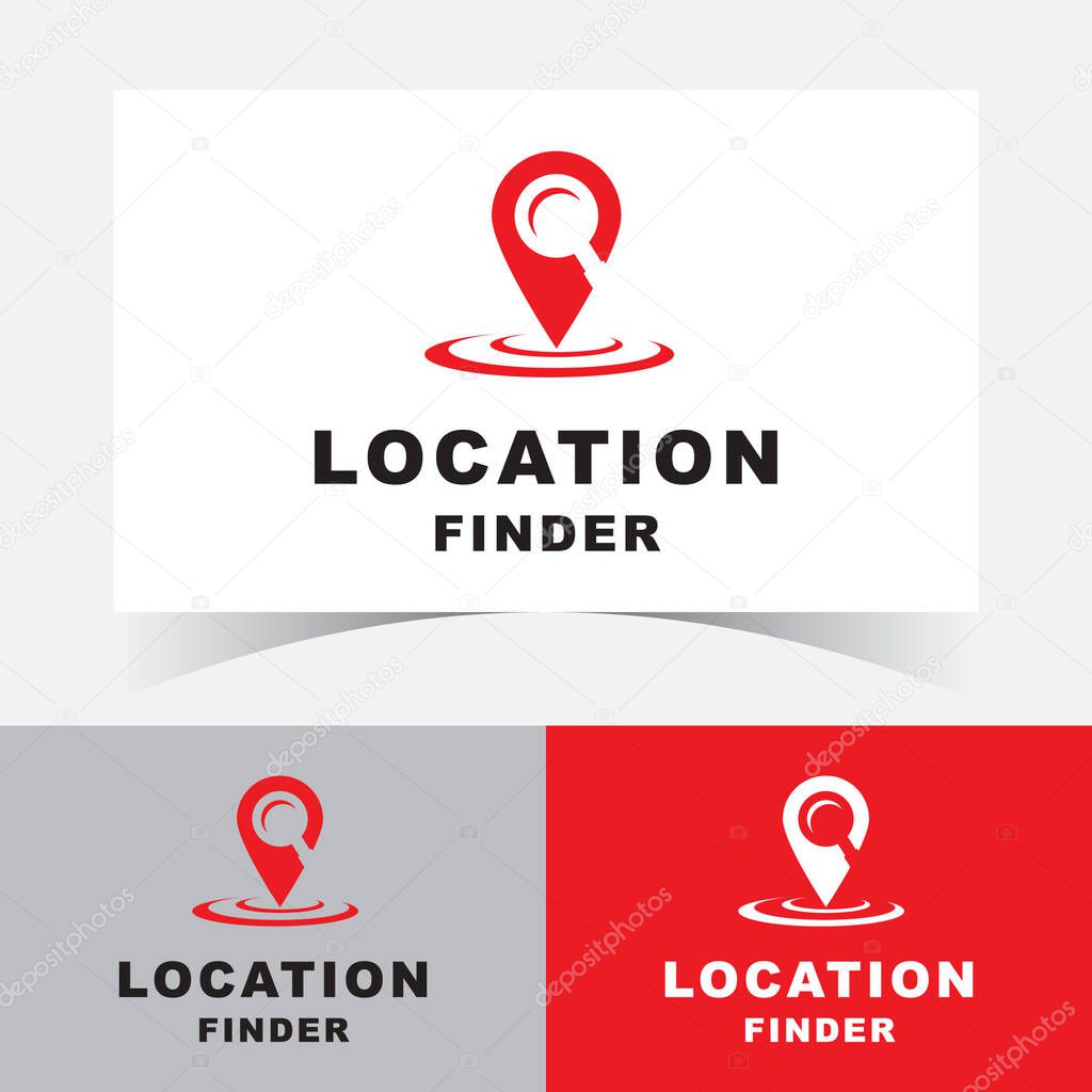 Location Finder Logo Design Template. Location Finder Icon. Location detected.