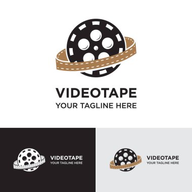 Video kaset Logosu Şablon-Film Logosu, Film, Sinema ve Hızlı Film Logo Vektörü.