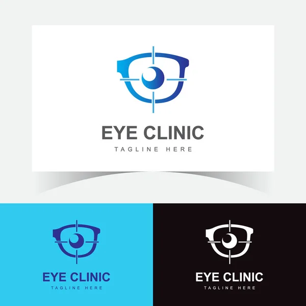 Πρότυπο Σχεδιασμού Λογότυπου Οφθαλμολογικής Κλινικής Λογότυπο Κλινικής Οπτικών Ματιών Οπτικό — Διανυσματικό Αρχείο
