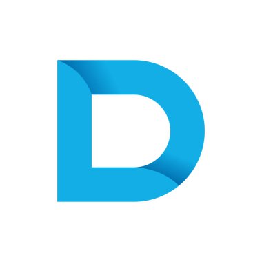D letter logo design template-alphabet symbol abstract.