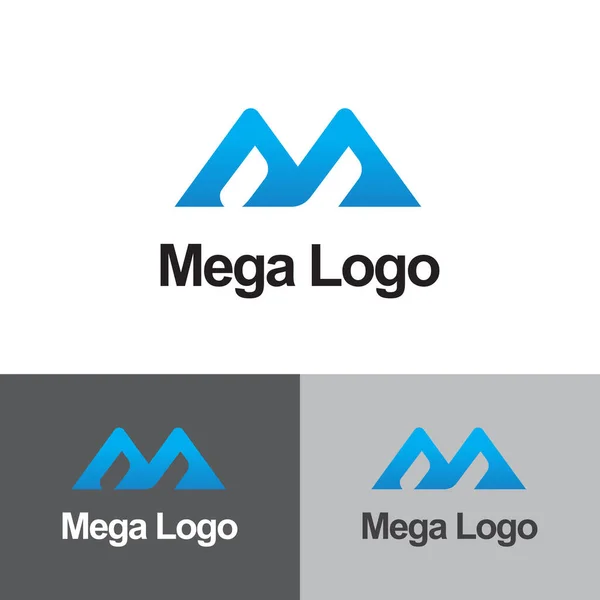 Letter Logo Design Template Flat Logo Design Minimalist Logo Mountain — Stok Vektör