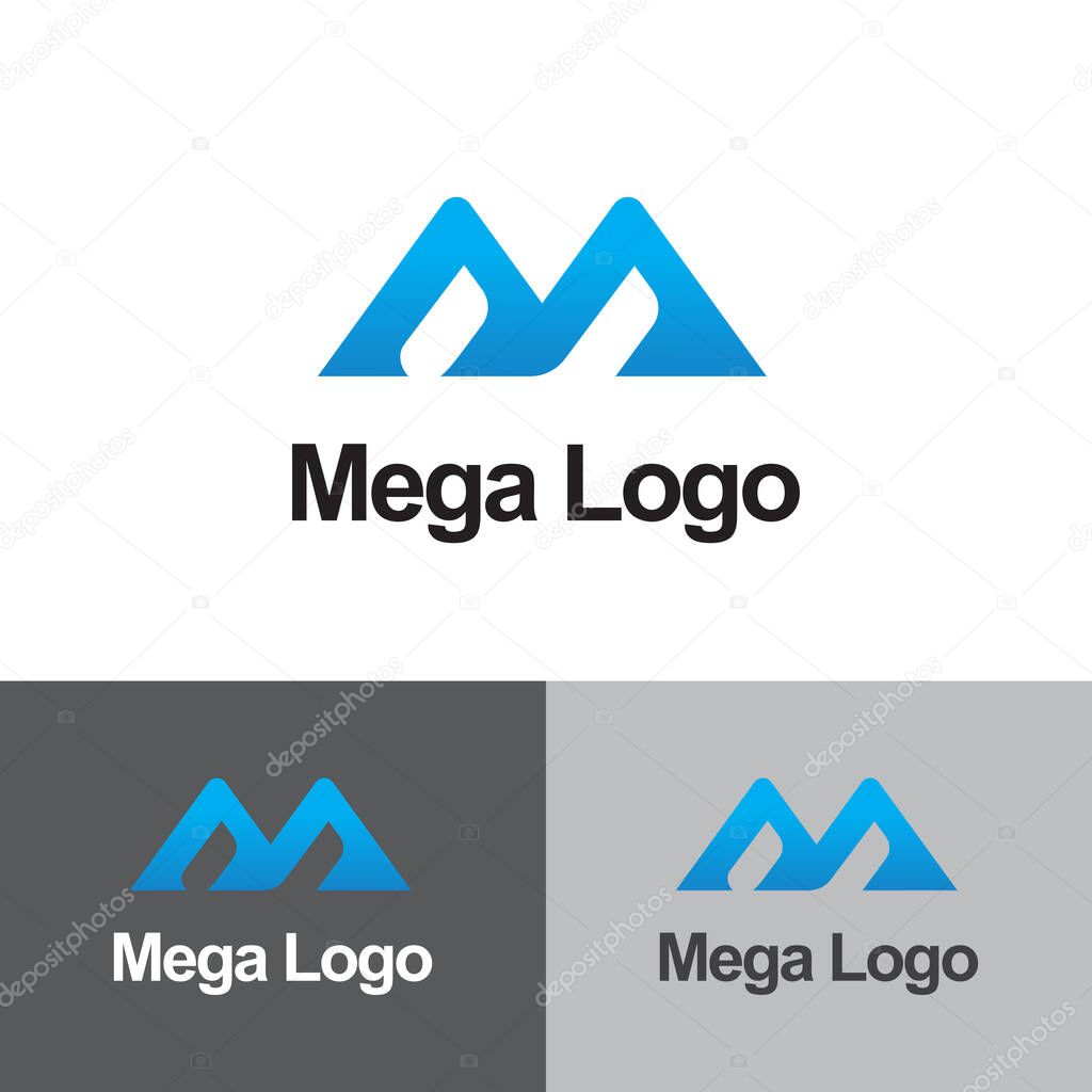 M Letter Logo Design Template- Flat Logo Design- Minimalist Logo- Mountain Logo For Real Estate Company And Other Company.