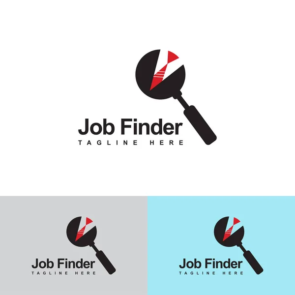 Job Finder Logo Σχεδιασμός Template Flat Logo Design Minimalist Logo — Διανυσματικό Αρχείο