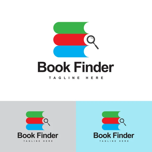 Βιβλίο Finder Logo Design Template Flat Logo Design Minimalist Logo — Διανυσματικό Αρχείο