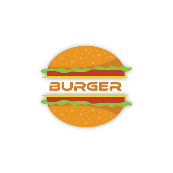 Burger Logo Template Fast Food Logo — Stock Vector