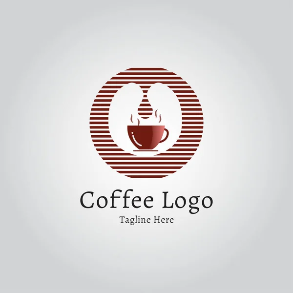 咖啡标志 咖啡杯标志设计模板 咖啡店标签 — 图库矢量图片